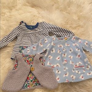 Lot Baby Boden tops 0-3 3-6 months